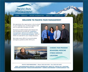 Pacific Pain Management Website